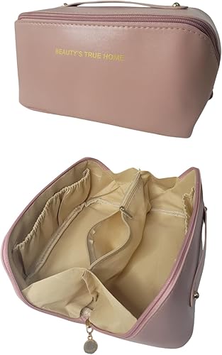 Bolsa de maquillaje de viaje, bolsas de cosméticos para mujer, Rosado, Bolsa de maquillaje