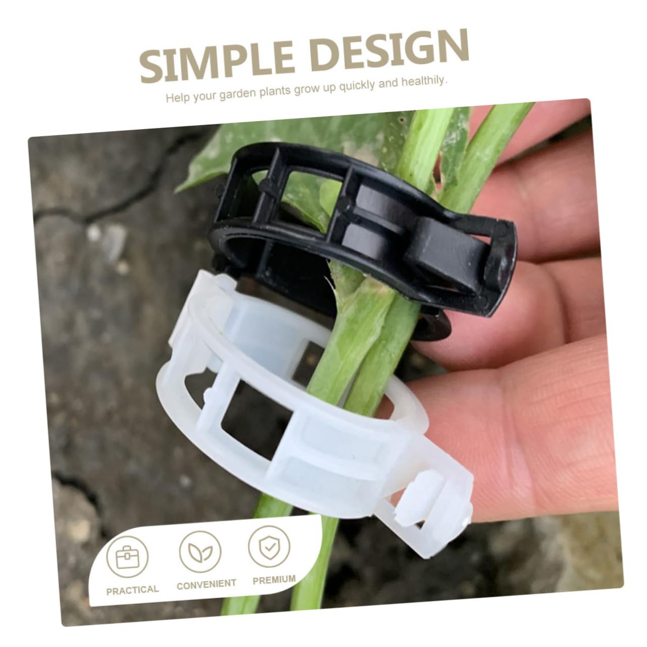 SUPVOX 5 Ensembles Clips De Fixation pour Plantes Supports De Vigne pour Plantes Grimpantes Accessoires De Jardinage Pratiques Durables 100 Pièces * 5