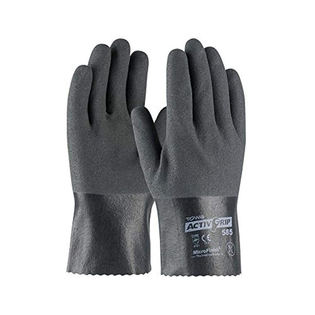 PIP 56-AG585/XL ActivGrip 56-AG585 Fully Coated Nitrile Gloves with Micro Finish Coating, 8x16, Clear Gray XL (Pack of 12) Medium 56-AG585/M 12