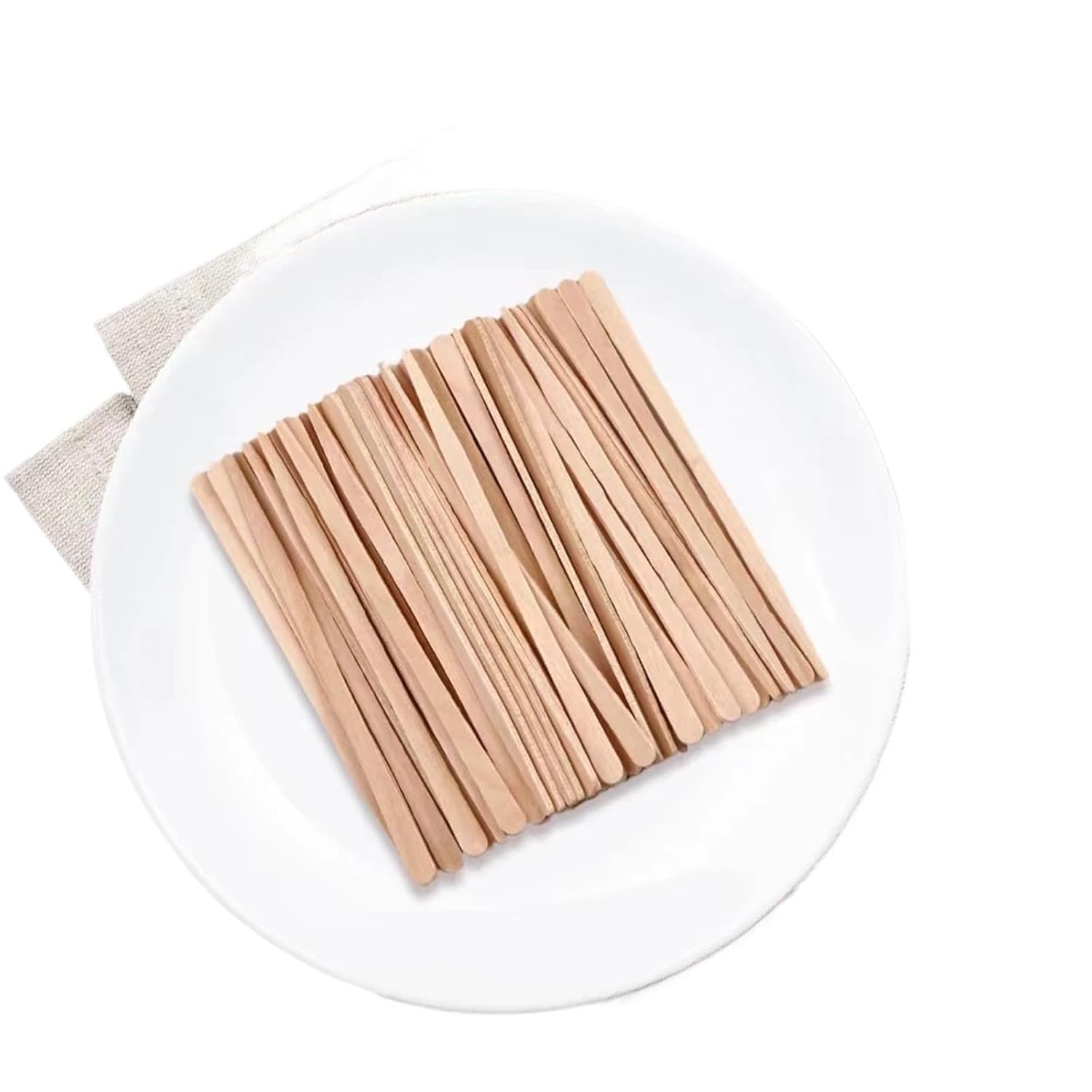 Wooden Wax Sticks V1000PCS Disposable Wood Stick Spatulas Log Hair Removal Wax Coating and Scraping Tool Eyebrow Trimming Wooden Stick