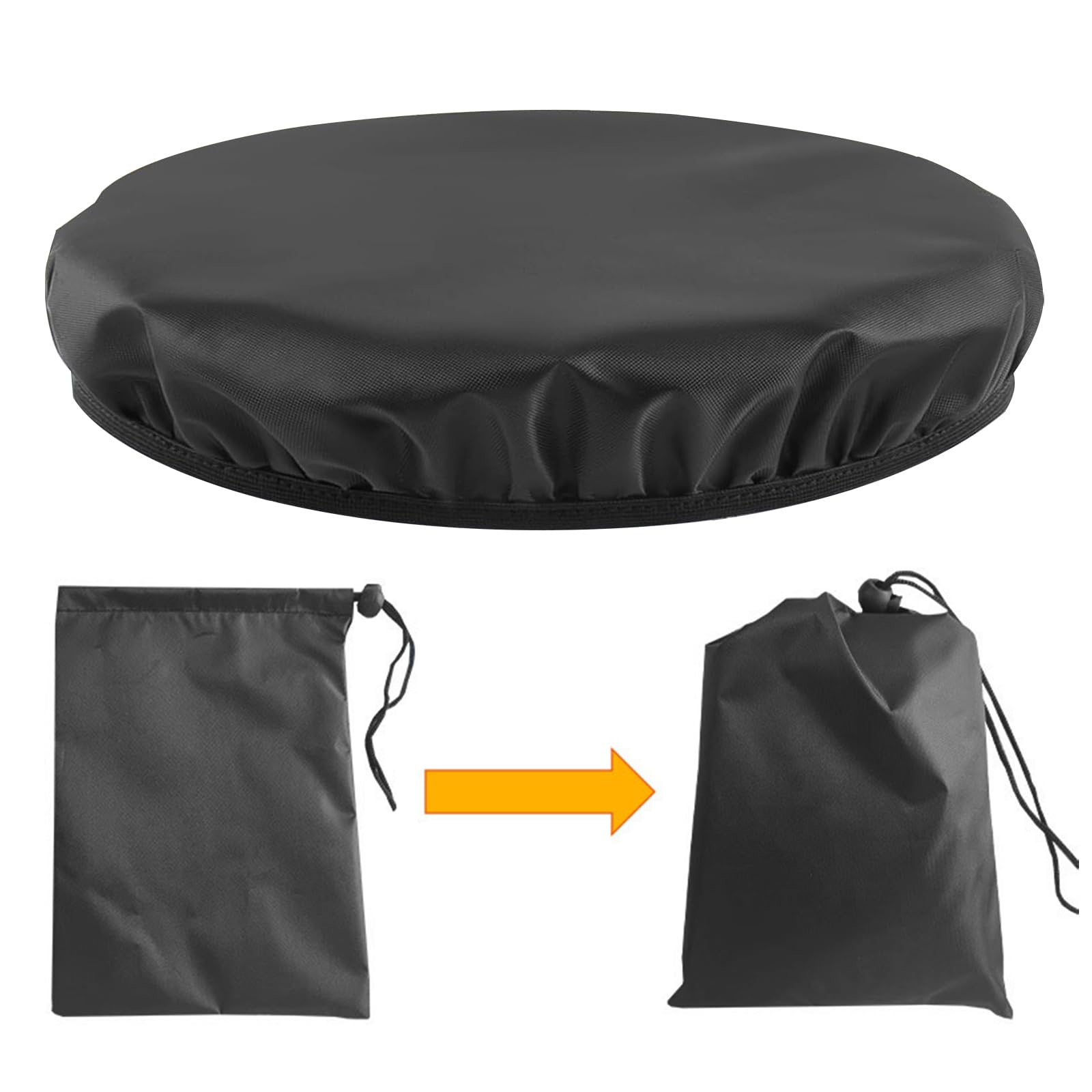 Custodia protettiva per braciere, copertura per focolare 600D, rivestimento Oxford Cloth in poliuretano, resistente e impermeabile, per braciere rotonde integrate (142,24 x 10,16 cm)