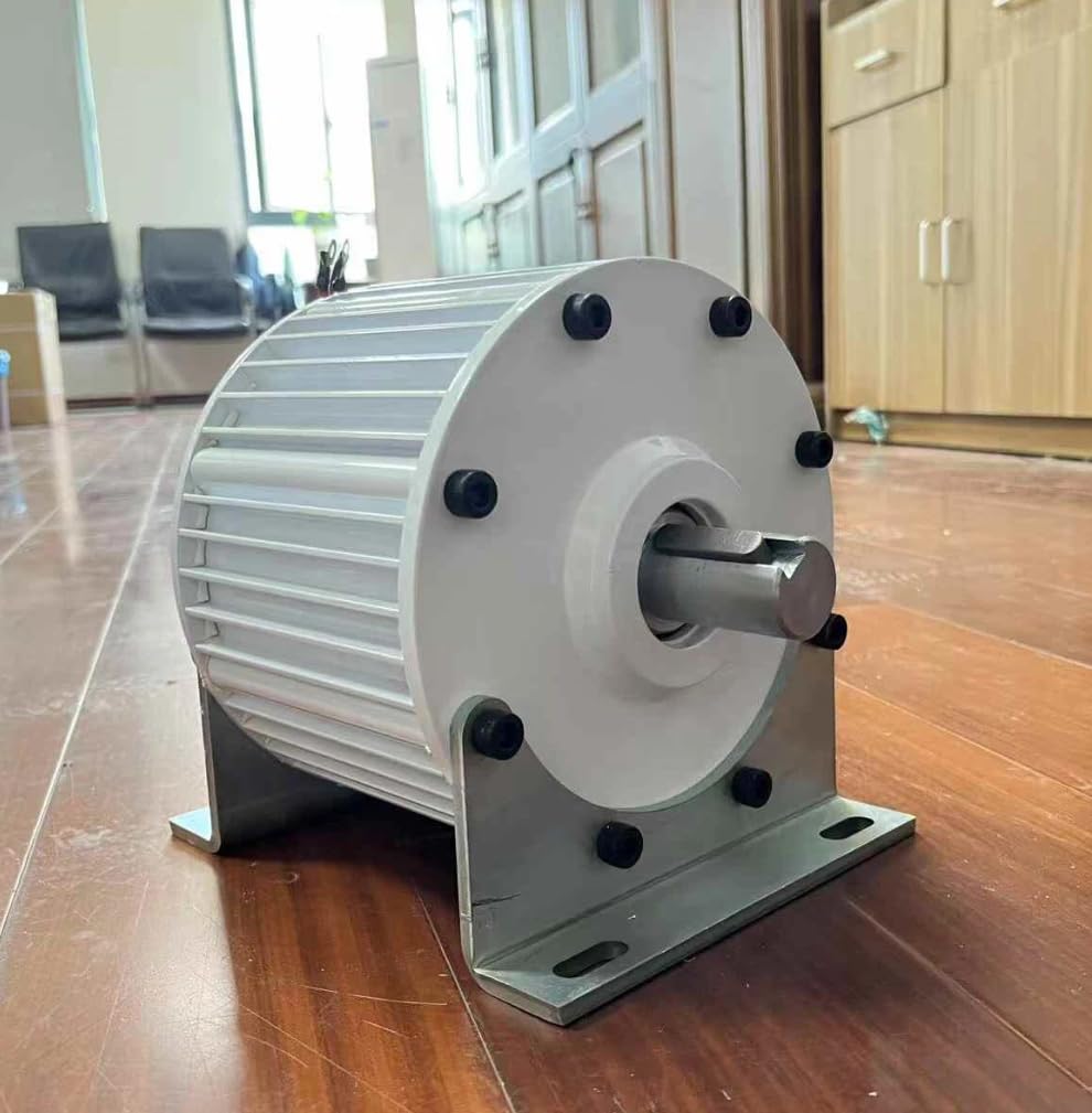 3000W 48V 500RPM AC Magnetgenerator 3 Phasen Getriebelloser Permanentmagnet Generator mit Sockel Lichtmaschine Für Windkraftanlagen