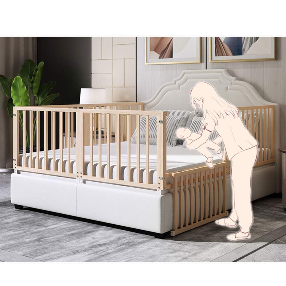 Sponda extra alta in legno per bambini, 190 cm di lunghezza, protezione di sicurezza per prevenire le cadute, disponibile in 4 lunghezze e colori, ideale per la sicurezza dei bambini a casa