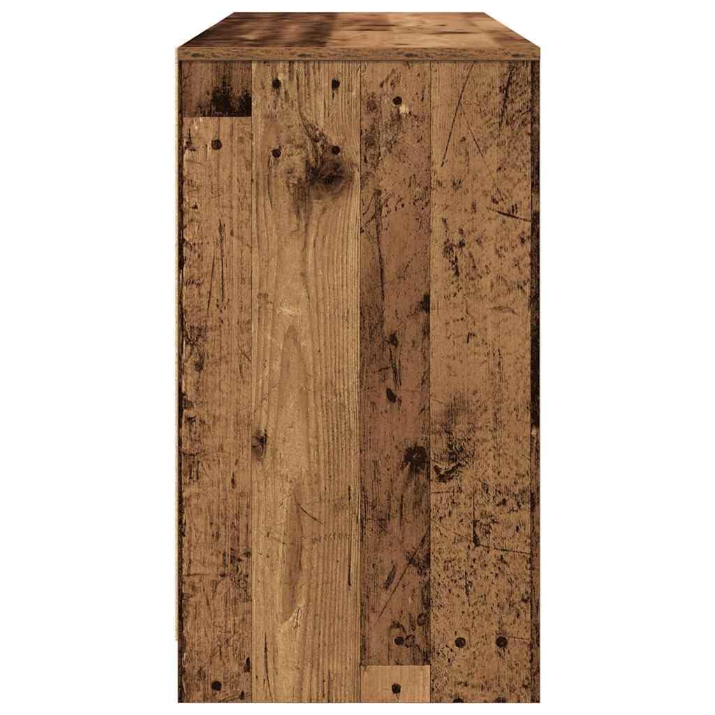 Scrivania effetto legno anticato, 120 x 42 x 76 cm, scrivania per computer in legno con molto spazio, stabile tavolo da ufficio per casa, studio e soggiorno, segretario