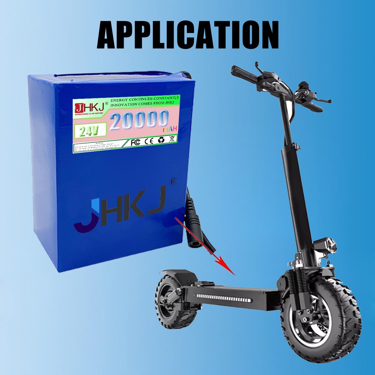 Akumulator litowy 24 V, 20 Ah, akumulator litowo-jonowy 24 V, 24 V, akumulator litowo-jonowy 24 V z ładowarką do silników 200 W, 350 W, 500 W, 24 v20 Ah, wtyczka