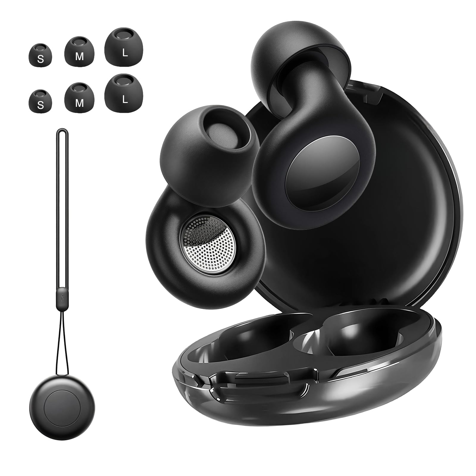 Buxuaaaa Black Earplug Silicone Earplugs With Storage Case For Work Study Rest Sleep Construction Noise Cancelling Ear Plugs Comfortable Noise Cancelling Earplugs