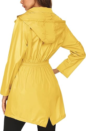 Miniatura 3 de Chubasqueros para mujer, impermeables, ligeros, plegables, para exteriores, con capucha