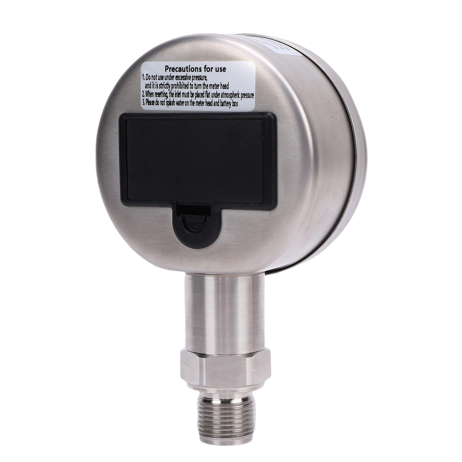 Misuratore di Pressione Digitale 0-1MPa Display a 5 Cifre Filettatura M20x1,5, Tester di Pressione per Olio Idraulico, Acqua, Gas in Acciaio Inossidabile con Ampio Quadrante da 80 Mm e Letture