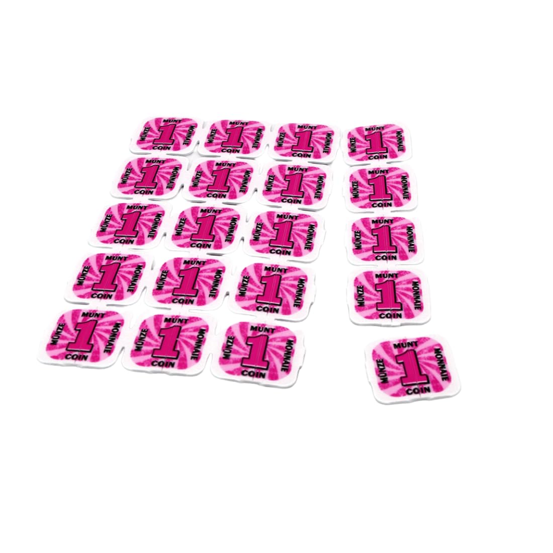CombiCraft Jetons événementiels séparables avec 1000 jetons en Rose à casser comme 2 pièces de Demi, idéal comme méthode de paiement pour événements