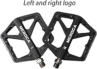 Vista 8 de Pedales de bicicleta de montaña, pedales de bicicleta de fibra de nailon antideslizante MTB, pedales de ciclismo ligeros y anchos de plataforma