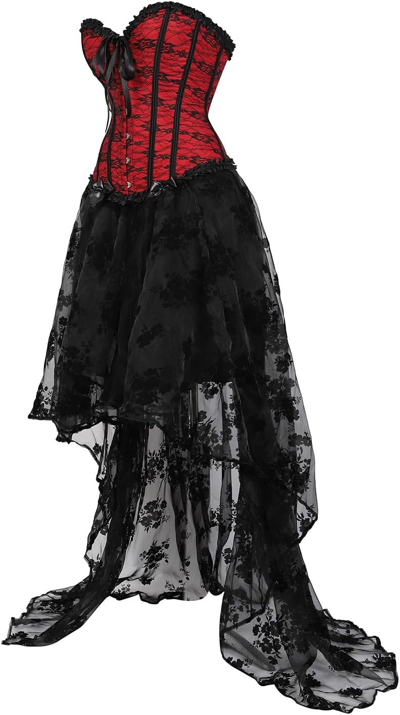 Corset dress for women bustier skirt tutu Renaissance plus size halloween