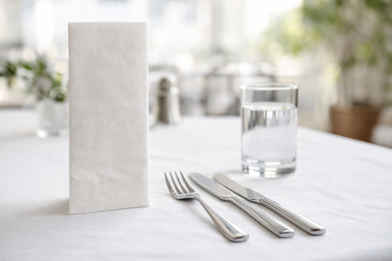 Servietten 33x33 cm Weiß – 2-lagig, 1/8 Falz – 8 x 250 Stück (2000 Servietten) – Gastronomie & Event