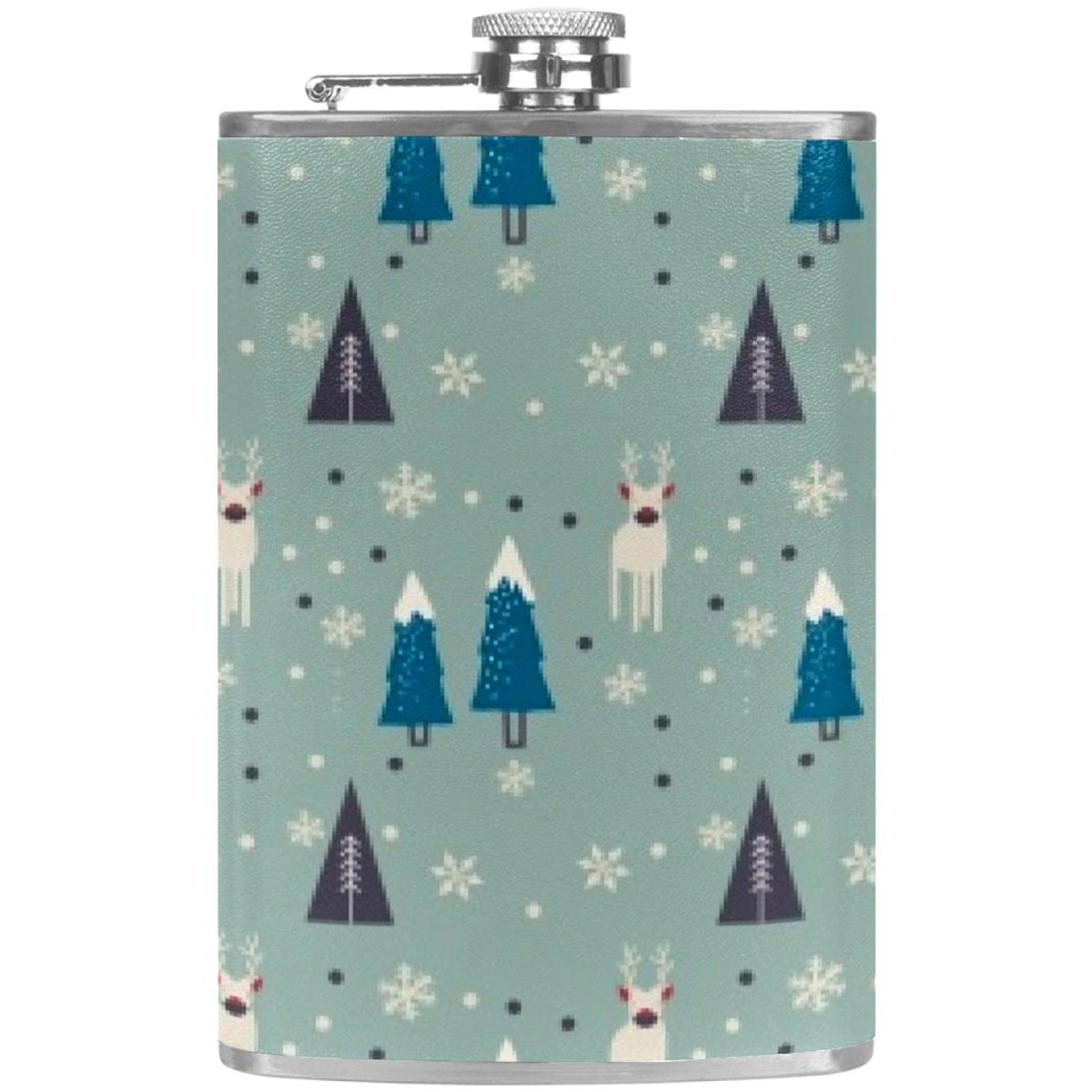 Flasque pour liqueur avec entonnoir de camping et fete de Noel