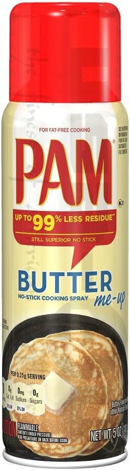 Pam Non Stick Cooking Butter Flavour Spray PET Bottle, 141 g