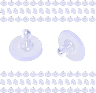 BEADNOVA Earring Backs for Studs 240pcs Earring Back Stoppers Earring Backings Pierced Earring Backs Clear Rubber Bullet Clutch Plastic Locking Earring Backs for Posts