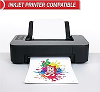 Vista 3 de Siser EasyColor DTV, rollo de 20 pulgadas x 5 yardas, vinilo de transferencia de calor compatible con impresora de inyección de tinta, transferencia