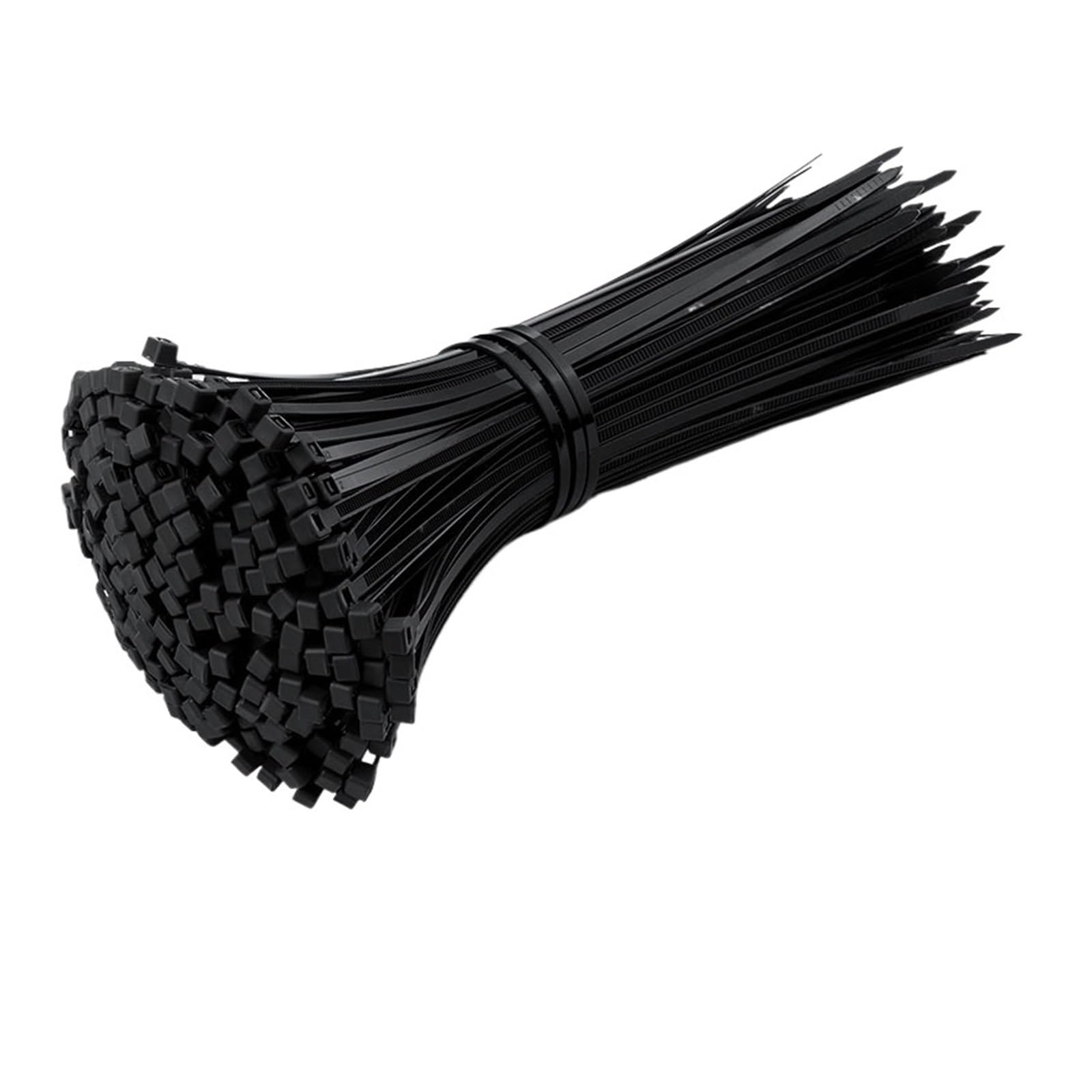 Selbstsichernde Nylon-Kunststoff-Kabelbinder, 10 Stück, Schwarz, Weiß, 12x300, 12x500, 12x750 Clips, 12x600, Industriekabelbinder (Color : Black, Size : 12mmx750)
