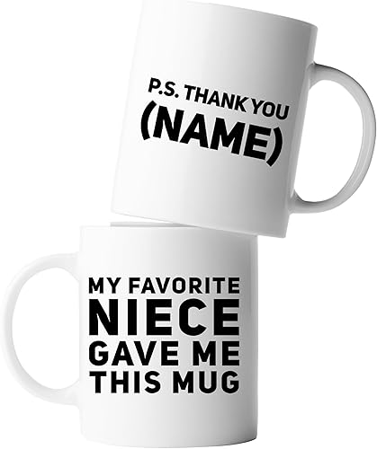 Miniatura 8 de Panvola Mi Sobrina Favorita Me Dio Esta Taza, Taza Divertida para Tíos y Tías, Regalos de Sobrina Sobrino, Día de las Madres, Día del Padre,