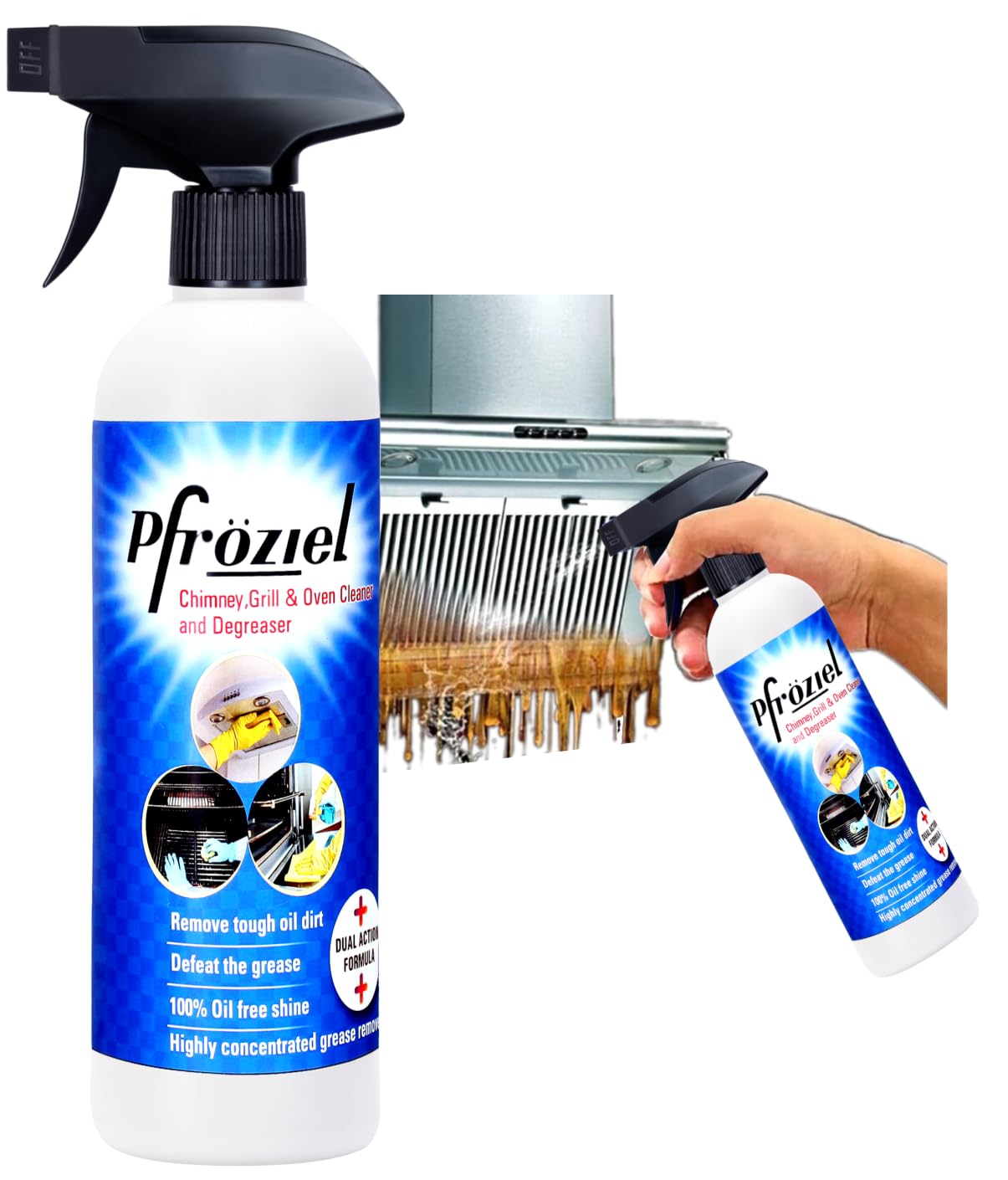 Pfroziel Chimney & Grill cleaner 450 ML Removes grease/oil/stain from chimney tawa, oven, Gas stove, Griddles, Exhaust fan I Non Flammable (B0BM5Y1GD4) Amazon Price History, Amazon Price Tracker