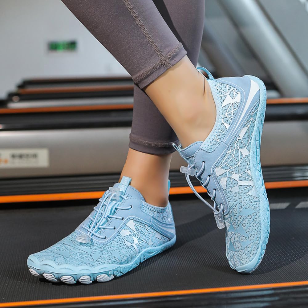 Hike Barefoot Shoes for Women Men with Wide Toe Box, Healthy & Non-Slip Breathable Barefoot Water Shoes Beach Pool Aqua Swim Surf Hiking Walking Shoes