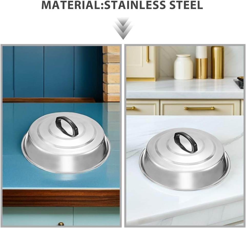 Universal Lid for Pots And Pans 40cm Stainless Steel Replacement Frying Pan Cover With Handle for Cast Iron Skillets Cooking Pots Cookwares