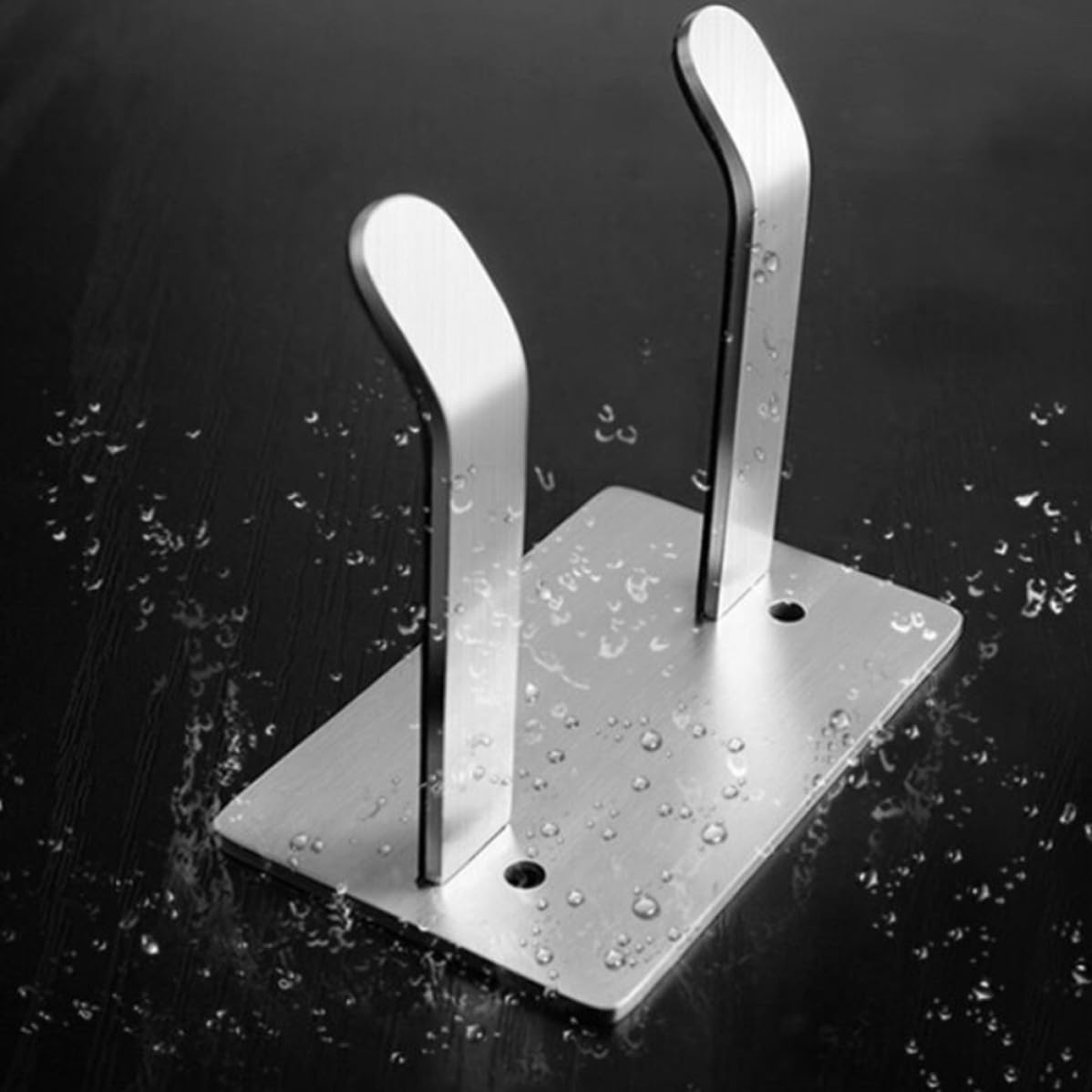 Hair Dryer Holder 2pcs Stainless Steel Organizer Wall Mounted