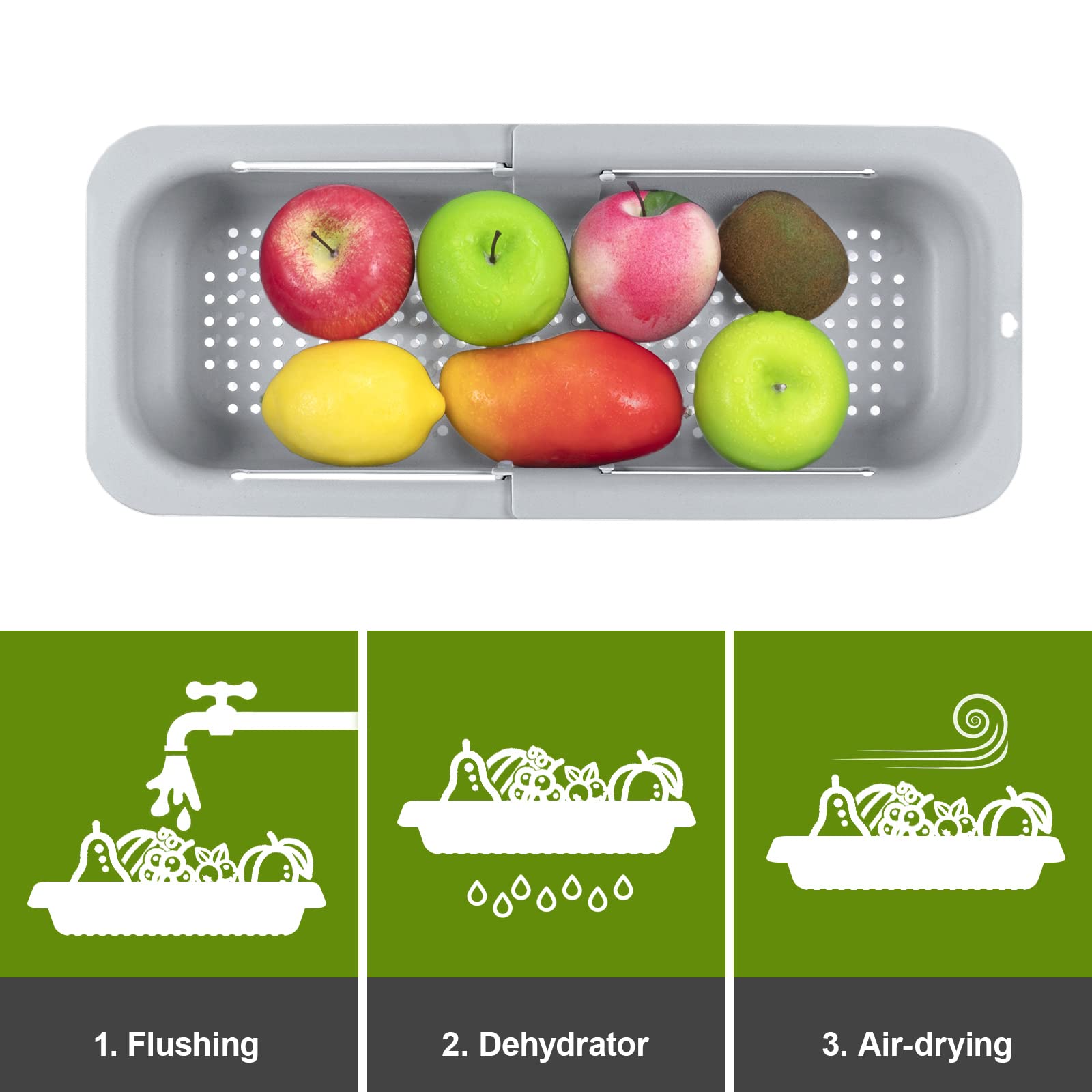 Passoire Flexible Pour évier De Cuisine, Design Extensible Pour