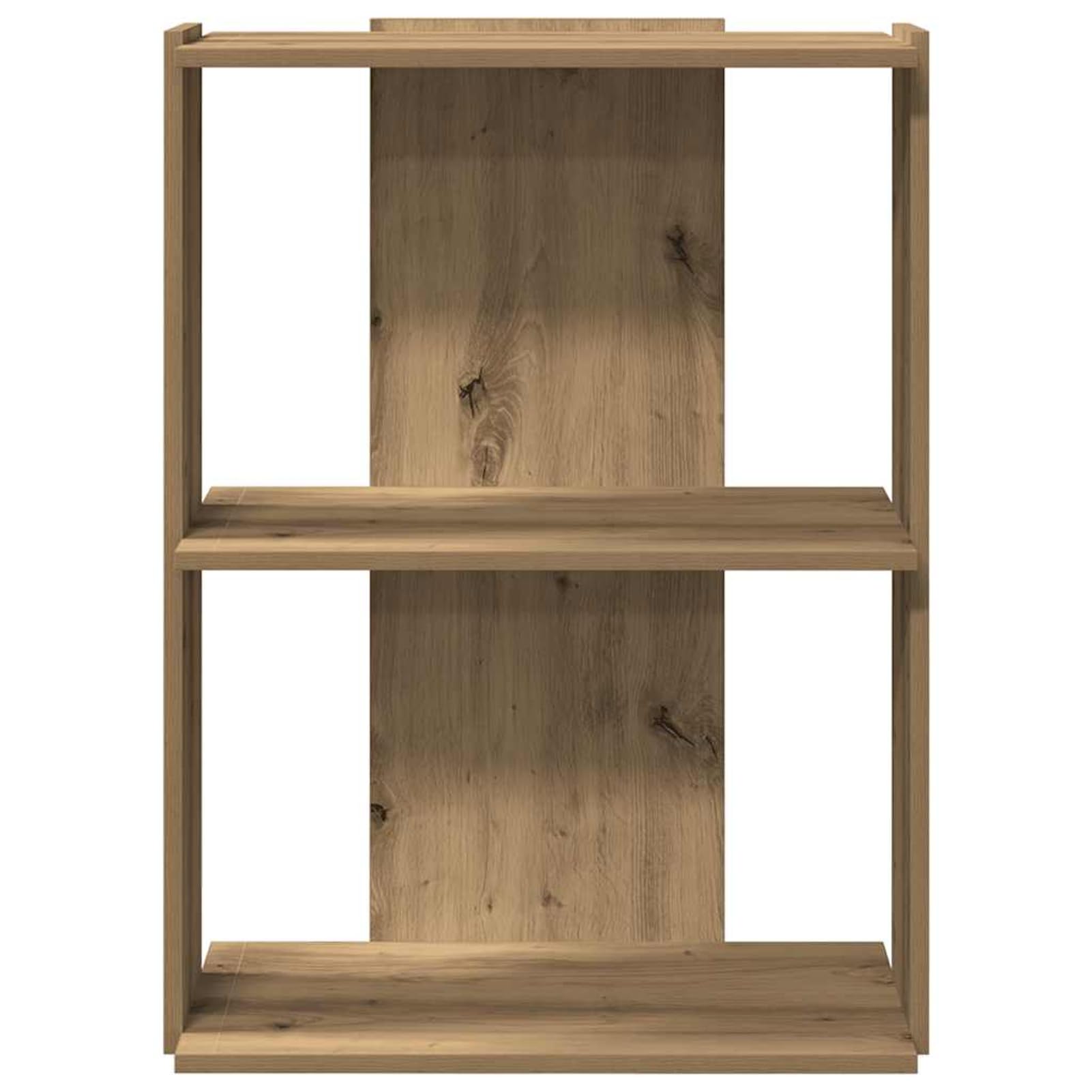 Bücherregal 3 Böden Artisan-Eiche Holzwerkstoff 60x30x80 cm