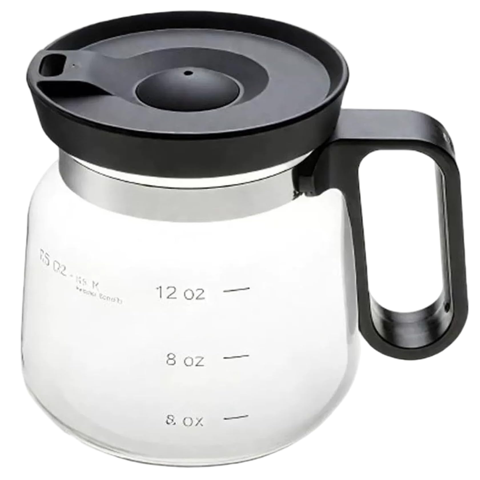 CAKEEYUM Mini Coffee Pot Mug, 16oz Clear Glass Coffee Pot Mug with Handle & Straw-Type Travel Lid for Hot Teas, Hot Chocolate Glass Mugs 16 Oz,