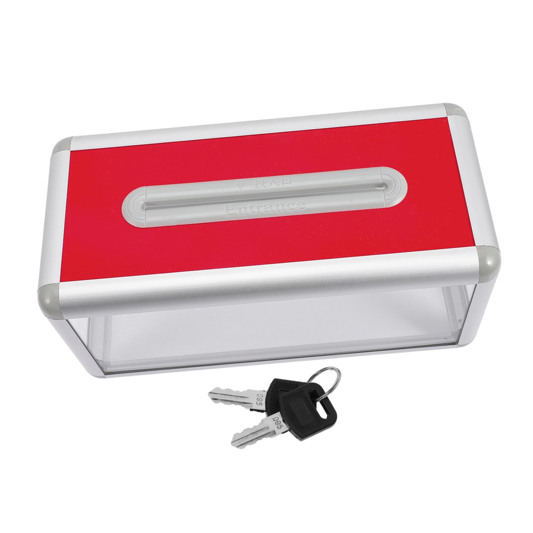 Porte-cartes de visite transparent avec serrure sécurisée pour bureau