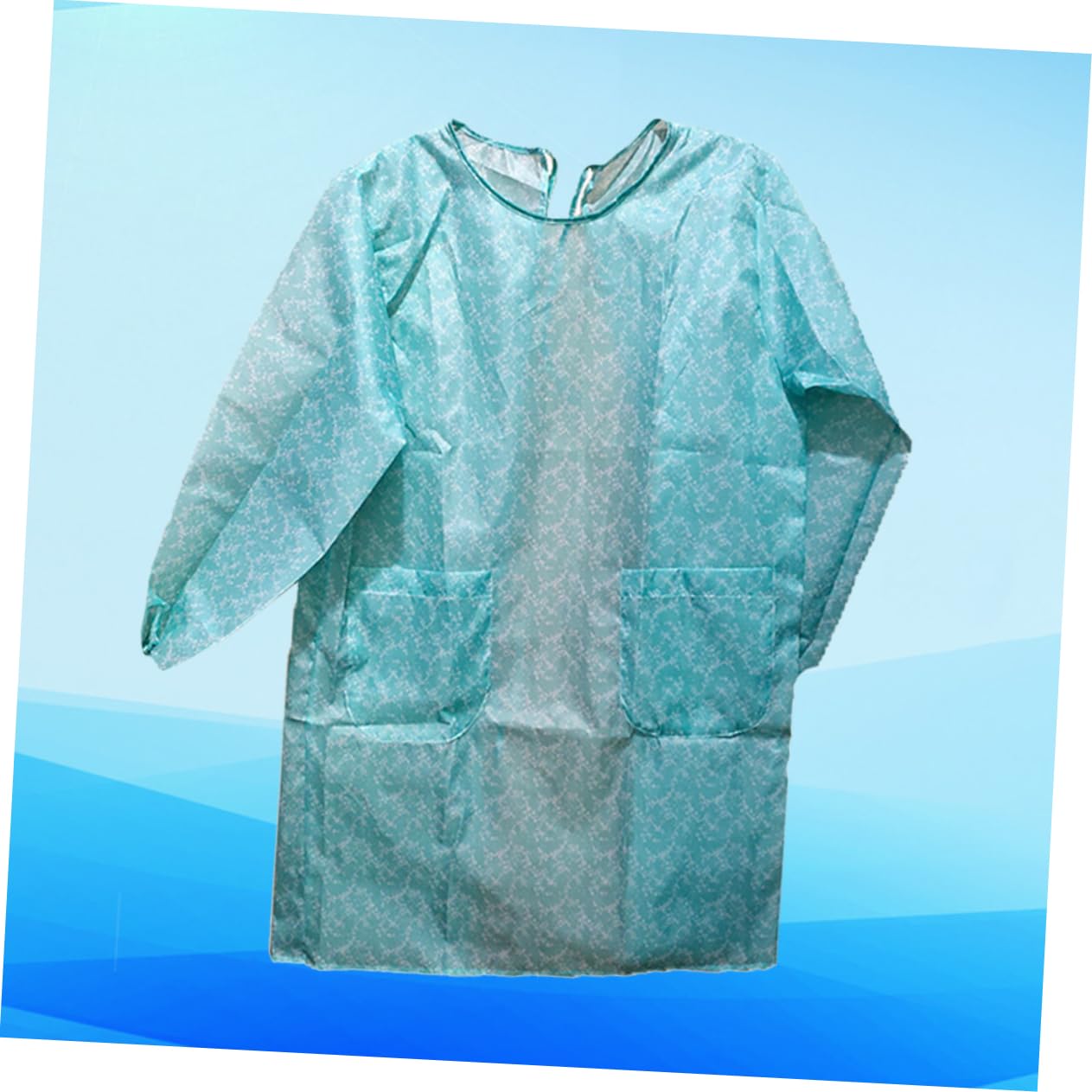 WOONEKY 1pc Housework Apron Polyester Apron Waterproof Apron for Women Smock Adult Long Sleeves Long Sleeve Apron Adults Cleaning Apron Aprons Kitchen Home Full Sleeve Apron Bib Apron Blue