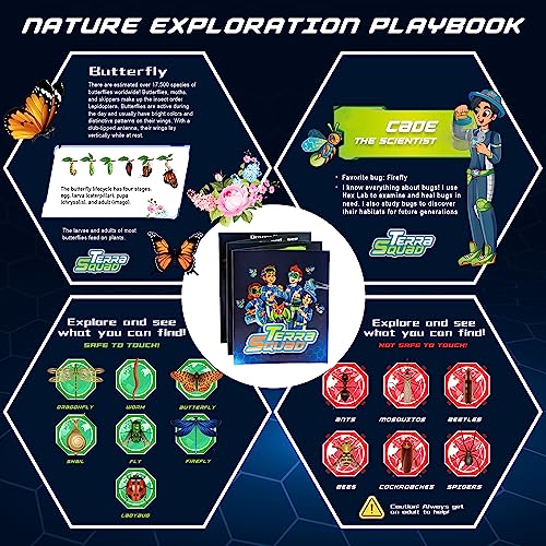 Play-Act Bug Catcher Nature Exploration Set - Includes Habitat Bucket, Critter Box, Activity Booklet, Butterfly Net, Magnifier, Tweezer, Pipette, Bug Tong, And Exploration Hat Bug Catching Kids 3+ #TOP5