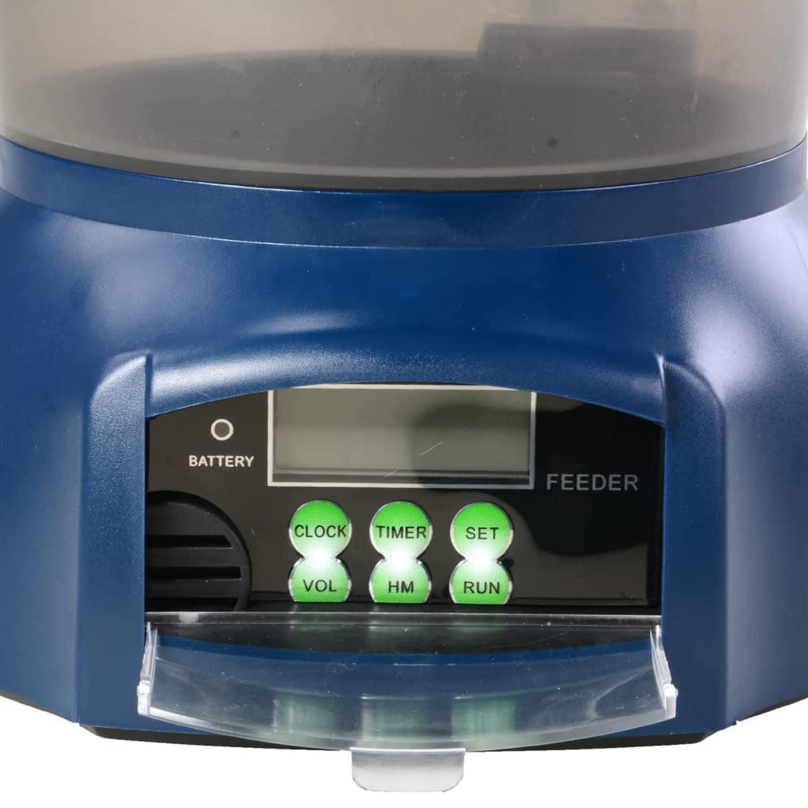 Distributeur Automatique de Grande capacité de Nourriture pour Poissons dans Les bassins de Jardin, avec écran LCD & 6 Fois Le réglage du Temps d'alimentation (5L)