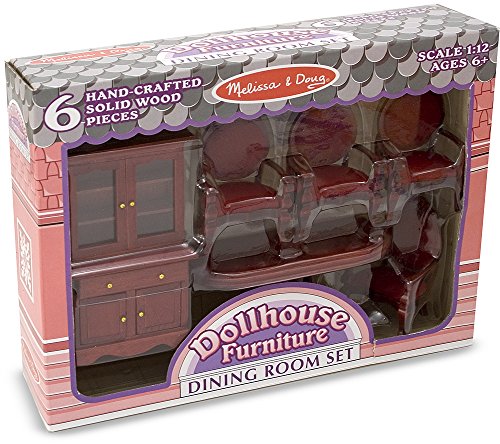 Melissa & Doug Doll-House Furniture- Dining Room Set