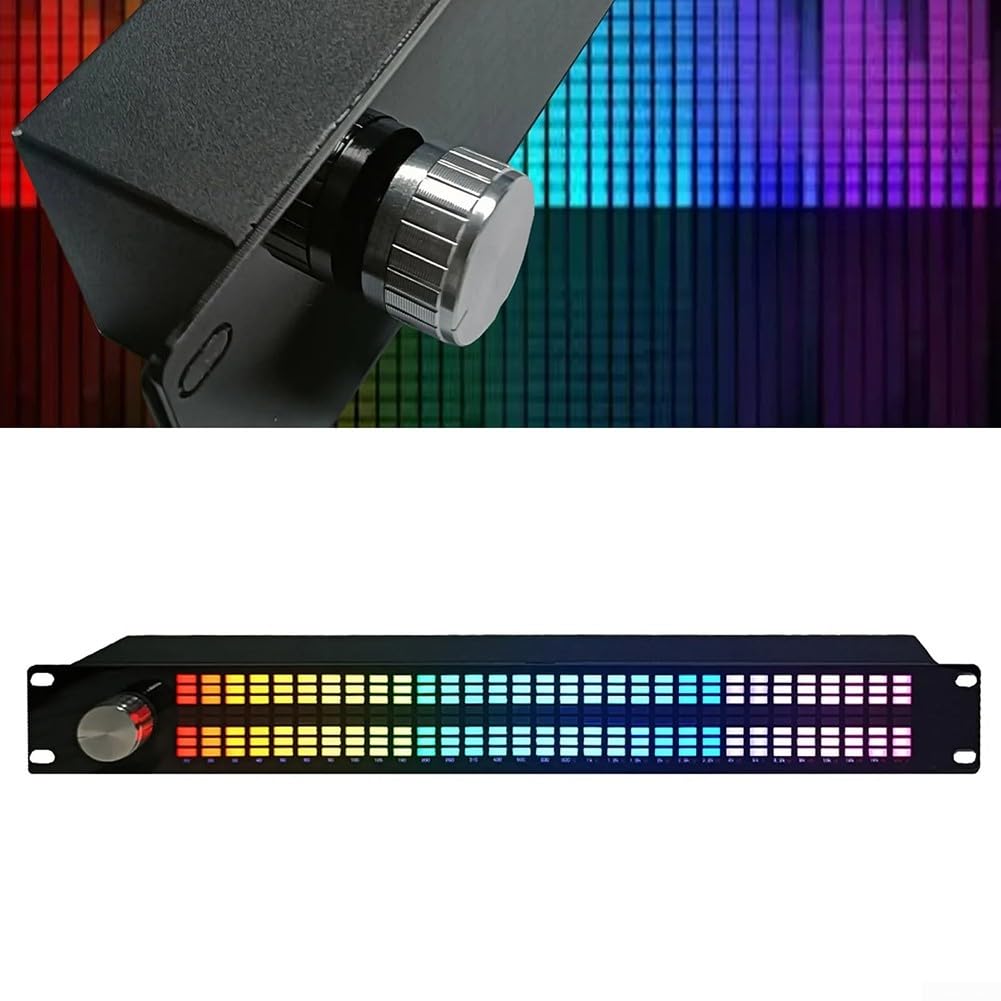 LED-Musikspektrumanzeige, 31-Band Musik-Spektrum Analyzer 15-Band Digitaler Equalizer, Dual-Kanal, Eingebaute Effekte, AGC-Steuerung, Für Bühne Heimkino Karaoke Performance