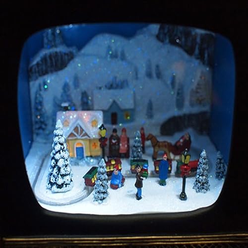 Miniatura 2 de Christmas by Roman Inc., Colección de atracciones, 5.75 pulgadas de alto, linterna, globo de nieve, decoración del hogar, Papá Noel, cardenal,