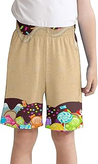 Pantalones cortos de niño para ocio, deportes, cintura elástica, cómodos pantalones cortos con bolsillos para niños de 2 a 14 años