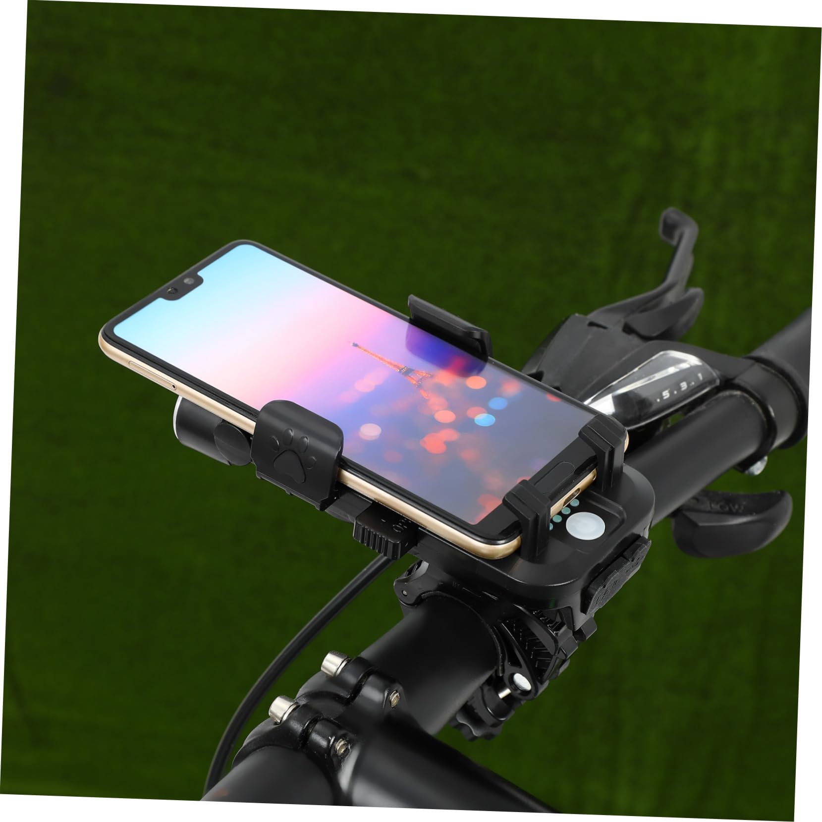 Sosoport 4000mah Luce Posteriore per Bici Supporto per Telefono e Clacson Luci LED Batteria Ricaricabile USB per Guida Notturna