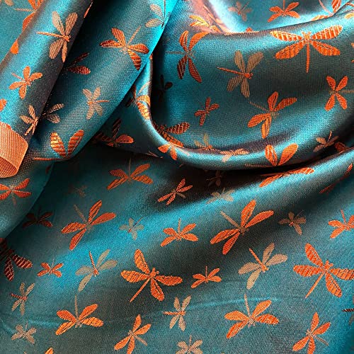 Luxurious Dragonfly Pattern Mulberry Silk Fabric for Fashionable Apparel – 0.5 Yards of Soft, Smooth Elegance 3 Luxurious Dragonfly Pattern Mulberry Silk Fabric for Fashionable Apparel – 0.5 Yards of Soft, Smooth Elegance - Image 2