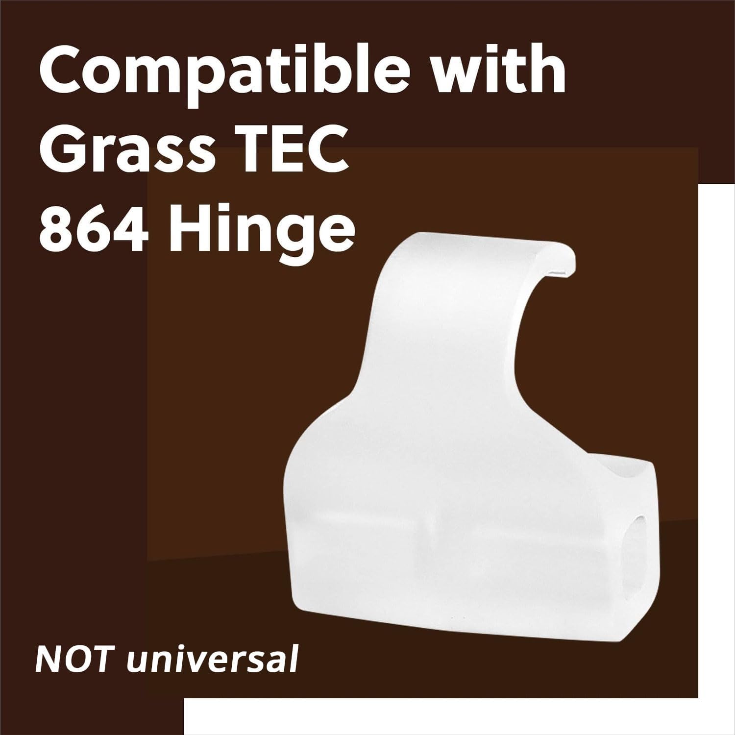 IMPRESA 50 Pack Cabinet Restrictor Clips Compatible with Grass TEC 864 - Snap-in Installation & Cabinet Hinge Stops - Hidden Fit & Door Open Limiter - Hinge Stopper Door Mount