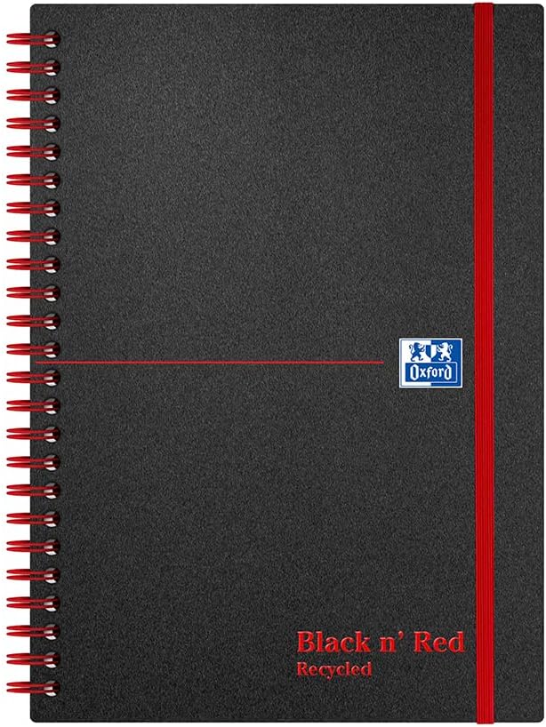 Black n' Red A5 Recycled Twinwire Poly Cover Notebook - Black/Red