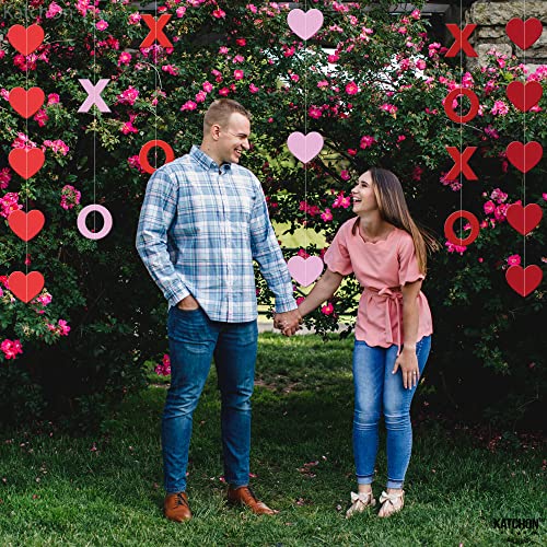 Xoxo And Hanging Heart Valentine Garland – 6 String, No Diy | Felt Heart Garland For Galentines Day Decorations | Xoxo Garland, Valentines Day Decor | Valentine Felt Garland, Valentines Decorations #TOP7
