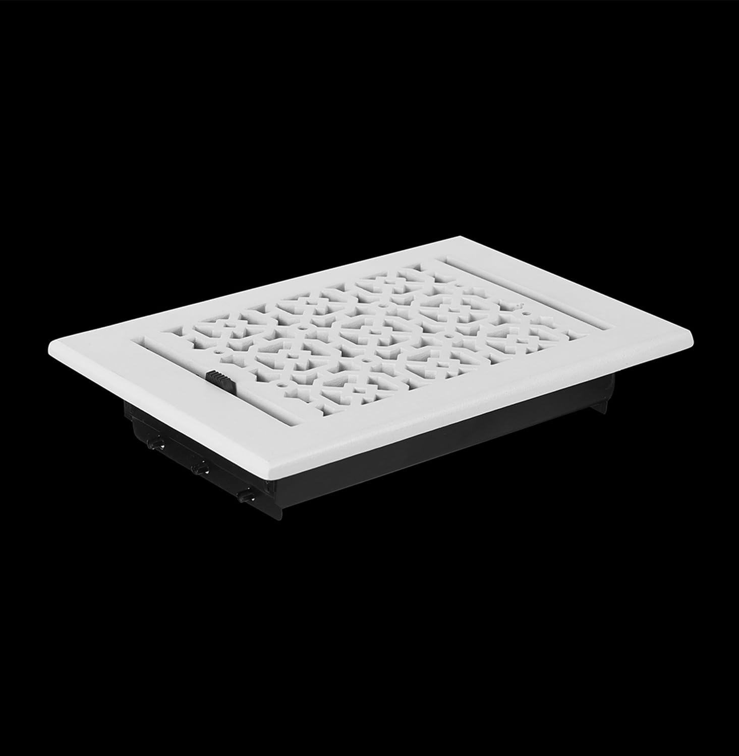 Achtek 5"x9" Duct (6-1/2"x10-3/4" Overall Size) Solid Cast Aluminum HVAC Air Supply Grill for Wall-White with Screw Holes with Detachable Steel Louver | Powder Coated
