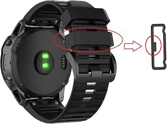 6Pack Replacement Fastener Ring for Garmin Fenix 3Fenix 3 HRFenix 3 SapphireFenix 5XFenix 5X PlusFenix 6X&6X ProFenix 7X&7XSolarDescent Mk1Quatix 3Tactix Bravo Silicone Band Keeper Security