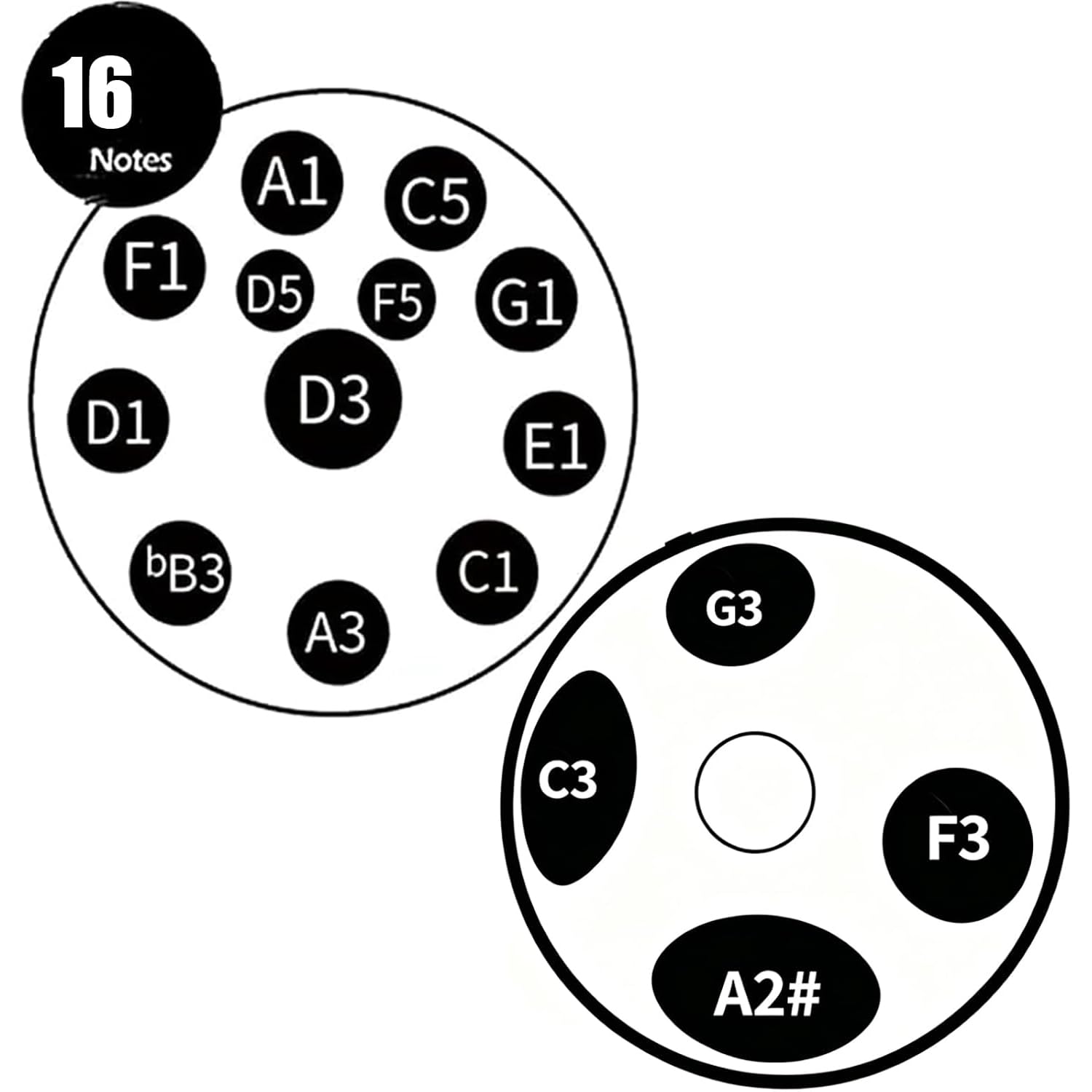 Handpan, Tambour En Acier De 56 Cm (22 Pouces) En Ré Mineur, 16 Notes, 440 Hz, Avec Housse Souple, Maillet Et Support. Percussions En Acier Accordées À La Main Pour La Méditation, Le Yoga Et La
