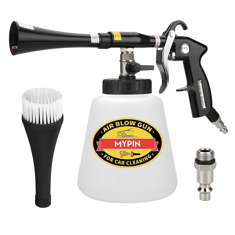 Pistola de Limpeza a Ar MYPIN com Garrafa de 1 L, Bicos e Escova, 6–9,2 bar CE0400