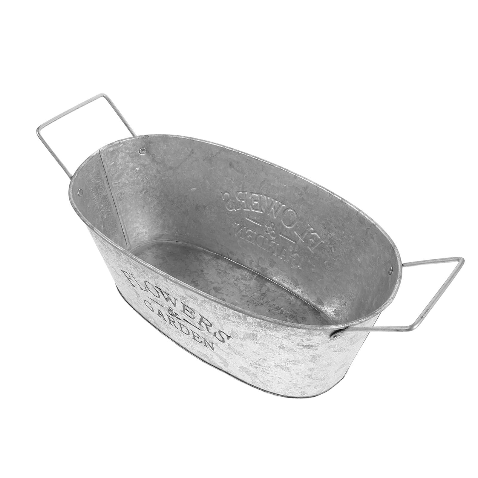Pot en métal avec présentoir rustique pour fleurs d'extérieur