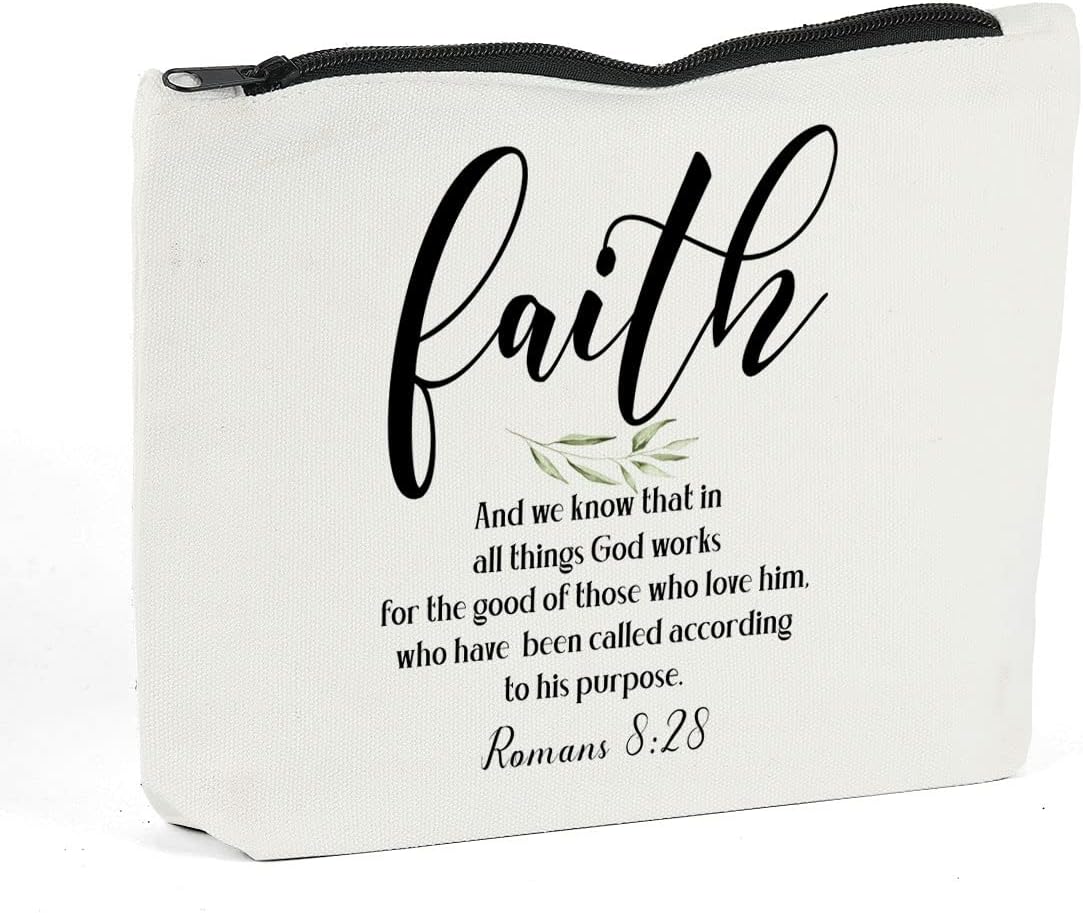 送料0円 女性へのキリスト教の贈り物 インスピレーションメークアップバッグ 聖書の一節 宗教的なギフト 聖書 ホームオフィス 教会の引用 友人 姉妹 ママ ベスティー ローマ人へのクリスマス誕生日ギフト 8 28 信仰 Rachelbaptista Com Br