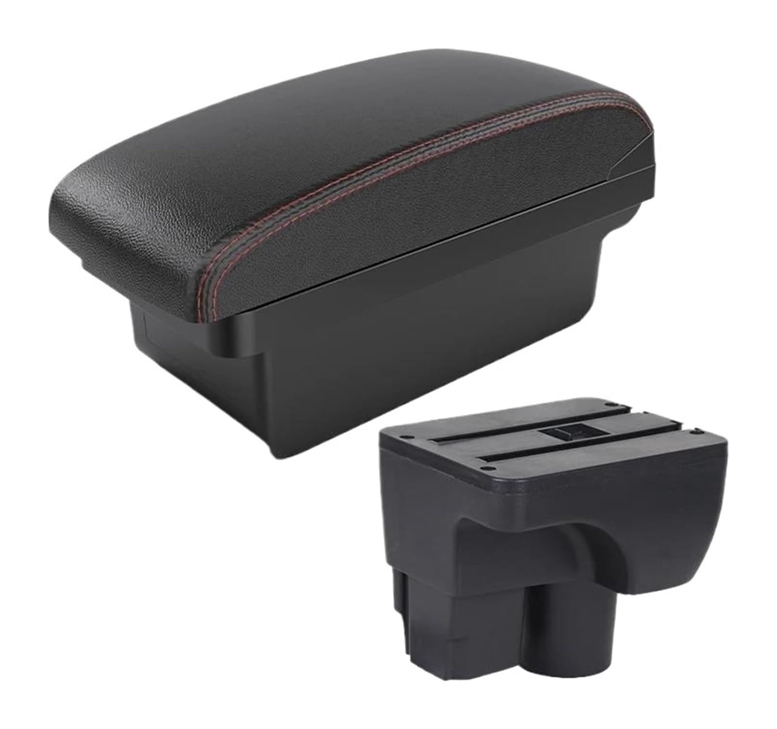 HCKCLMBMZW For Sail 3 Armrest Box Central Storage Interior Retrofit With USB Car Accessories Car Armrest Center Console(A1 Black Red No Usb)
