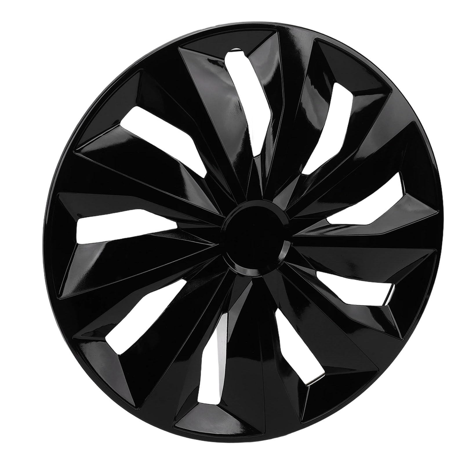 Goshyda Uniwersalny 4-pakowy Zestaw 17-calowych Kołpaków Klips na Kołpakach ABS do Forda Chevy Silverado, Pickupa SUV Zapasowe Felgi (BLACK)